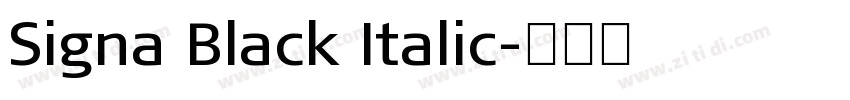 Signa Black Italic字体转换